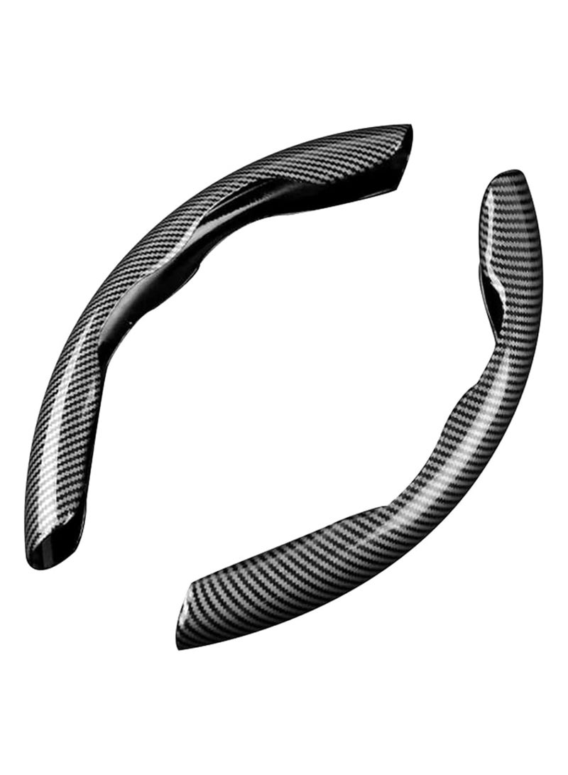 Generic Carbon Fiber Steering Wheel Cover, Non-Slip Universal Car Wheel Protector for 15-Inch (38cm) Steering Wheels, Sporty Car Interior Accessories for Cars, SUVs, Trucks – Easy to Install, Durable, and Stylish  - Image 2