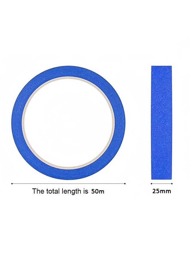 GIFT 2 Rolls Premium Painters Tape, Blue Tape, Masking Tape, Paint Tape for Multi-Purpose, Painting, Painter's, DIY Crafts Arts (2.5cmx50m) Decoration Labeling No Residue, Easy Removal - Image 2