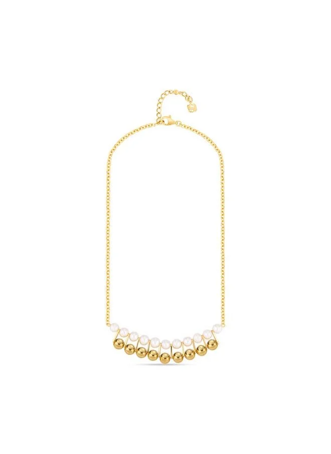 Saint Honore Paris Celeste Gold Necklace with Pearls and Beads for Women's