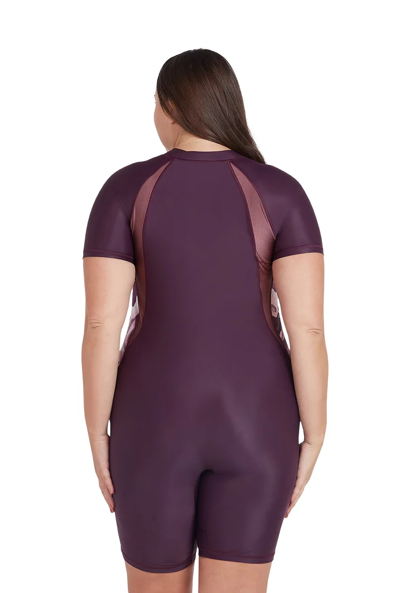COEGA SUNWEAR COEGA Ladies  Slim-Kini Short Length - Dusky Purple Textures