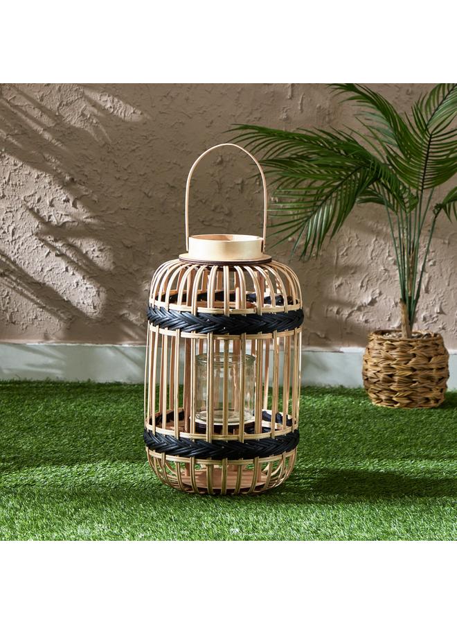Decker Bamboo Lantern With Glass Votive 26X41X54 Cm - Image 2
