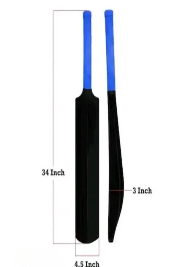 Manos Premium Cricket Bat, Black with Blue Handle, Full Size Pack of 1 - Image 4
