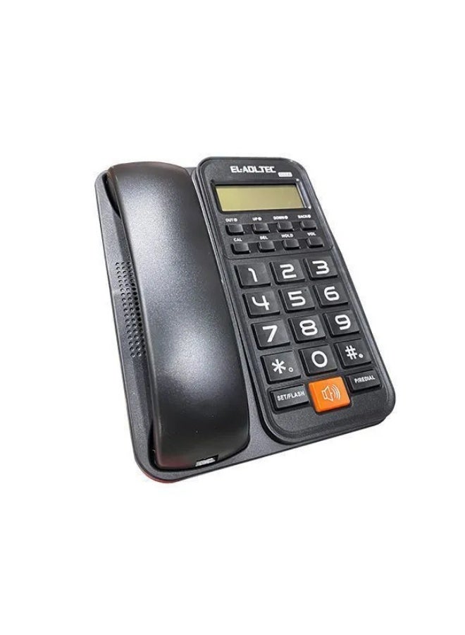 هاتف أرضي سلكي Adl Tech 500A - أسود