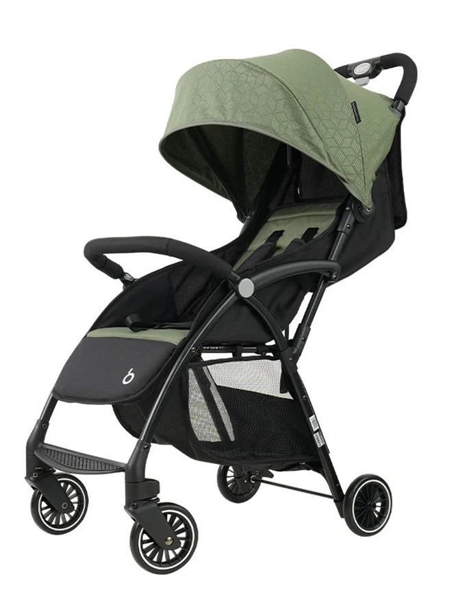 BABYCARA One click Ultra-lightweight And Portable Sit-down Foldable Suspension Shock-absorbing Four-wheel Baby Stroller 0 To 3 Year Green - Image 1