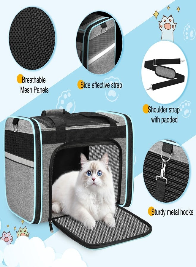 HUANLANG Soft-Sided Cat Carrier Airline Approved,Dog Carriers for Small Dogs Medium Cats,Pet Travel Carrier Up to 20 Lbs,Collapsible Cat Bag - Image 3