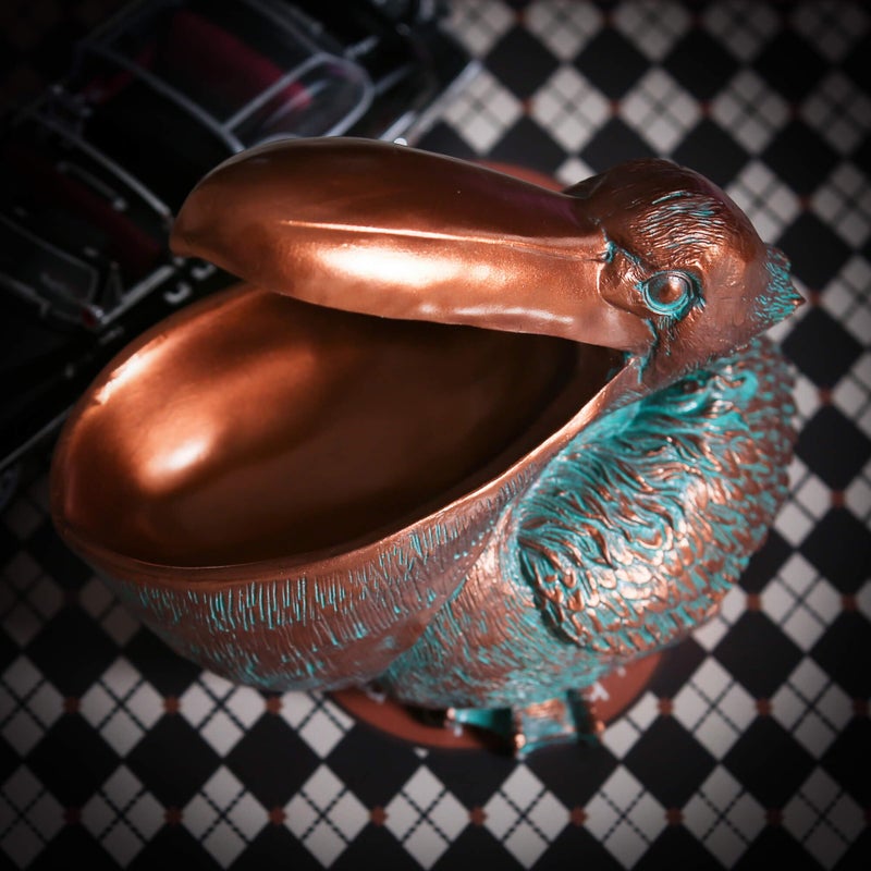 A.F.N.A.L Pelican Statue Table Decoration for Home & Office, Creative Resin Pelican Sculpture Storage Basket Holder Bowl Ornament for Keys & Candy, 7.8" H - Image 5