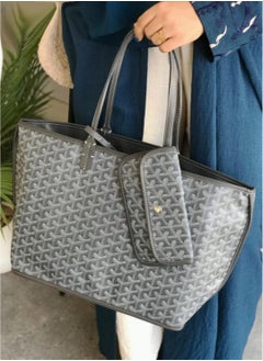 Printed Shopper Tote Grey 25*40 cm - pzsku/Z341550DCACA723742347Z/45/_/1734347592/602a10f2-7fe9-43ce-b02c-1c108d5b47c3