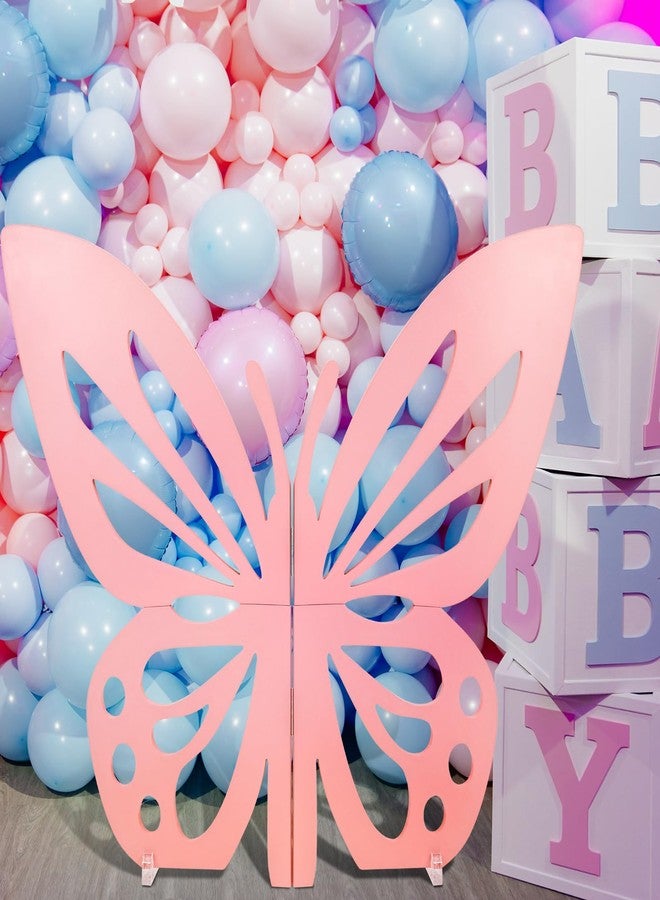 Famaster 30" Large Butterfly Decorations - Freestanding & Foldable Large butterflies Cutouts - Mariposas Grandes para Decoracion - Butterfly Backdrop for Birthday, Baby Shower, Party Decor, Pink - Image 4