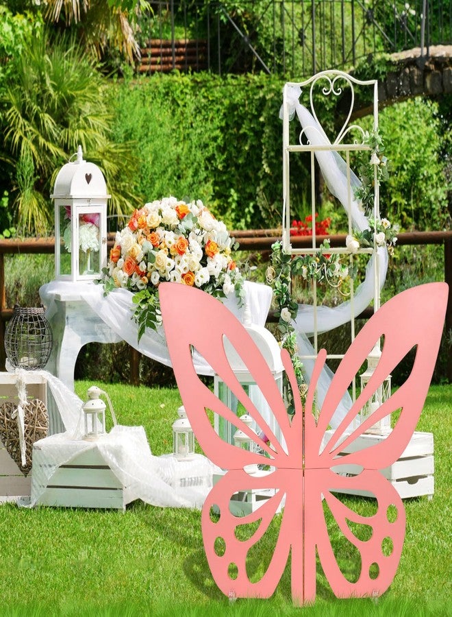 Famaster 30" Large Butterfly Decorations - Freestanding & Foldable Large butterflies Cutouts - Mariposas Grandes para Decoracion - Butterfly Backdrop for Birthday, Baby Shower, Party Decor, Pink - Image 5