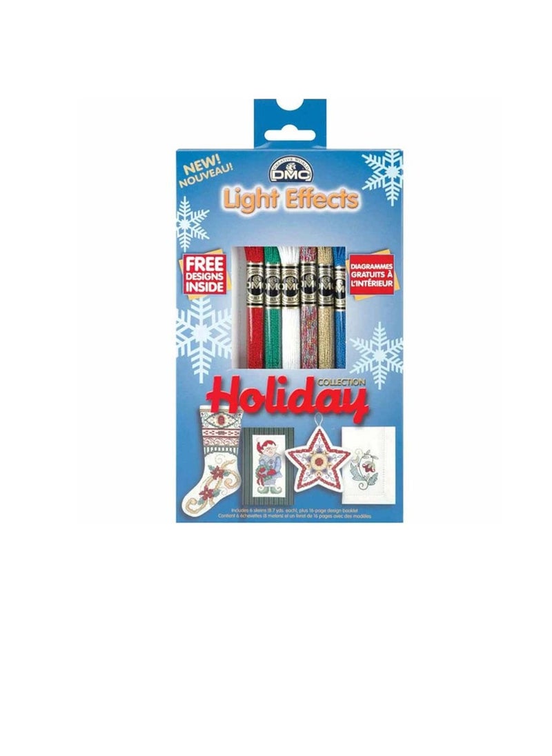 DMC DMC Light Effects Floss Pack 8.7yd 6/Pkg Holiday  - Image 1