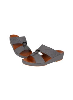 barjeel uno 008-3738 Barjeel Uno Men Arabic Sandals BS 25 Grey  - Image 3