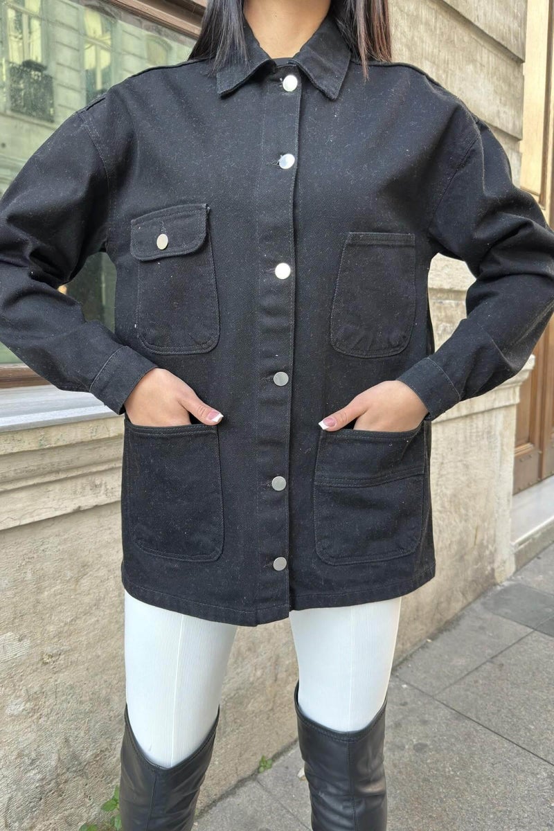 Weshaya جاكيت نسائي أسود - Image 3