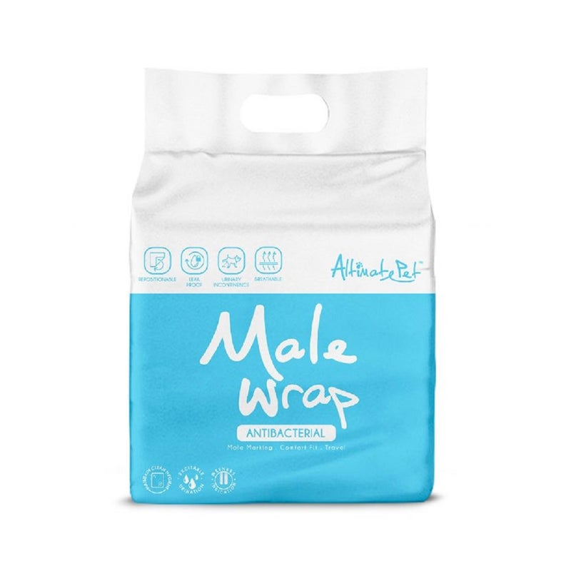 Altimate Pet Male Wrap Dog Diaper - 8 pcs - Large Breed