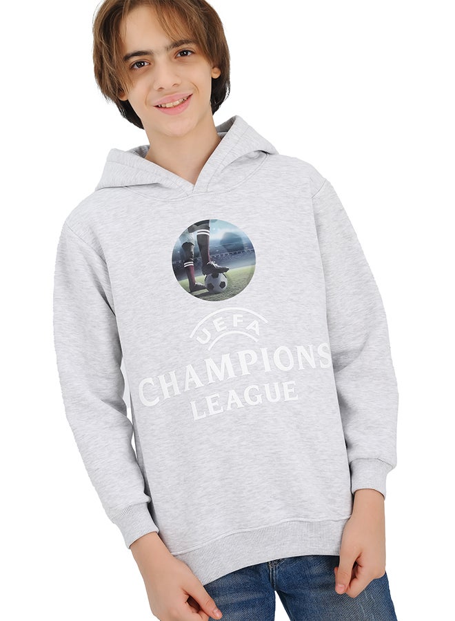 جوكي هودي شتوي أولادي مبطن فليس the Champions League بطبعة