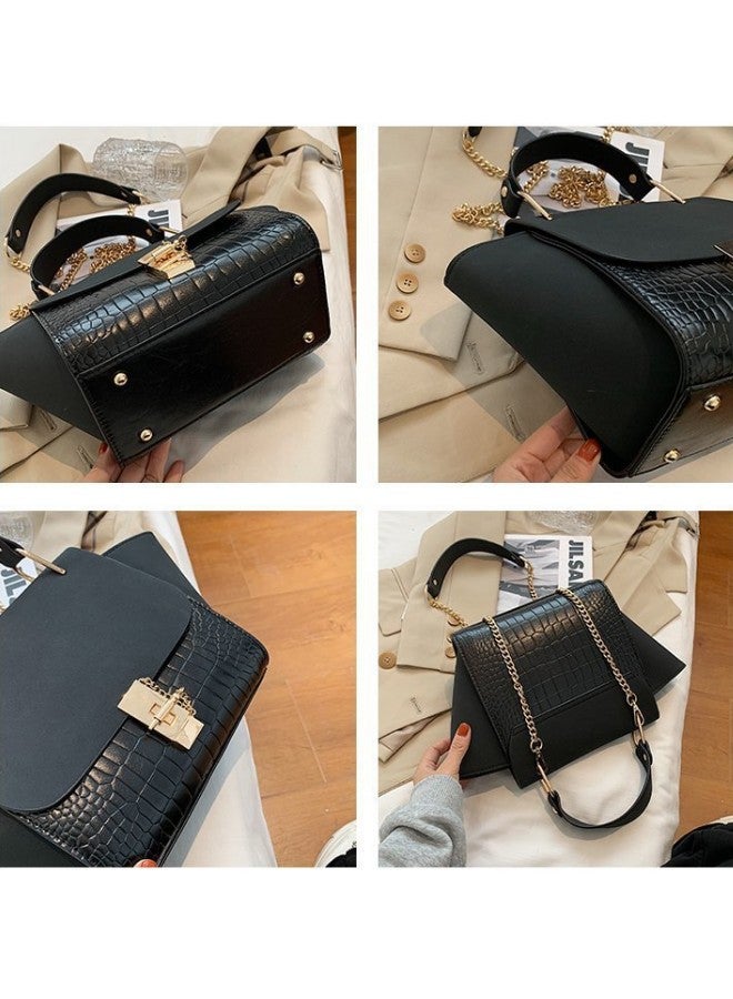 WAOKN Women's New Frosted Shoulder Bag, Ladies European and American Style Chain Crossbody Bag Side Bag Sling Bag, Simple Retro Large Capacity Carrying Bag Handbag Tote Bag - Image 4