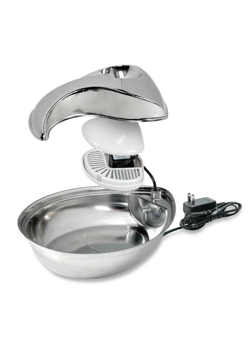 Pioneer Pet Raindrop Durable Pet Fountain Stainless Steel - Image 1