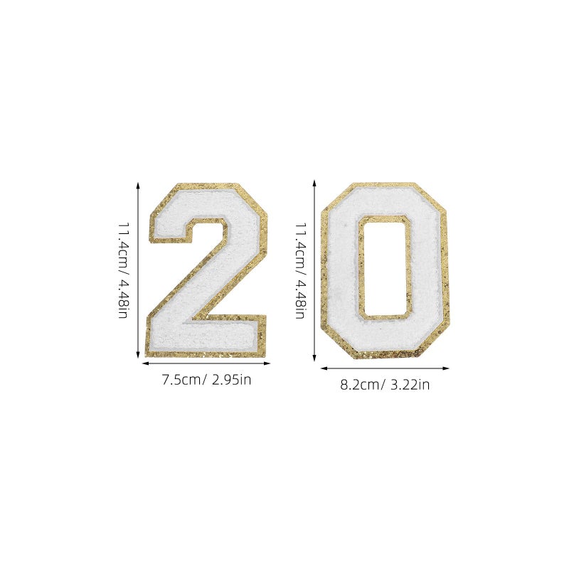 Polyester Iron On Number Patches 2026 Set Of 4 For Clothing Hats Backpacks DIY - Image 3