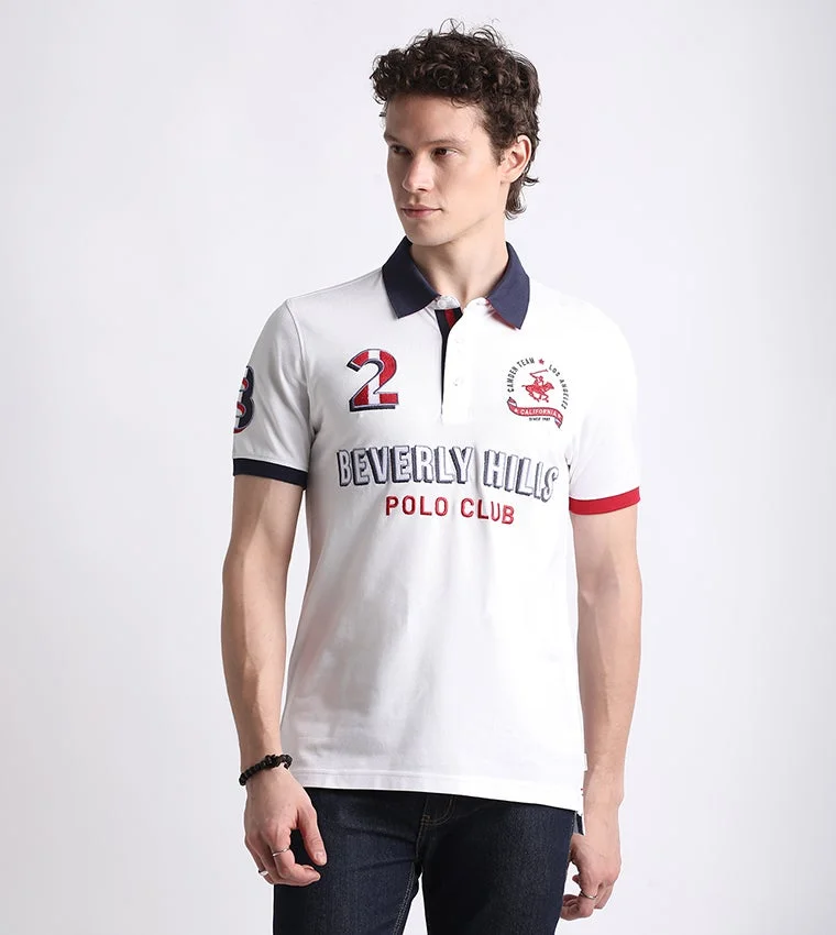 Logo Embroidered Short Sleeves Polo T-Shirt