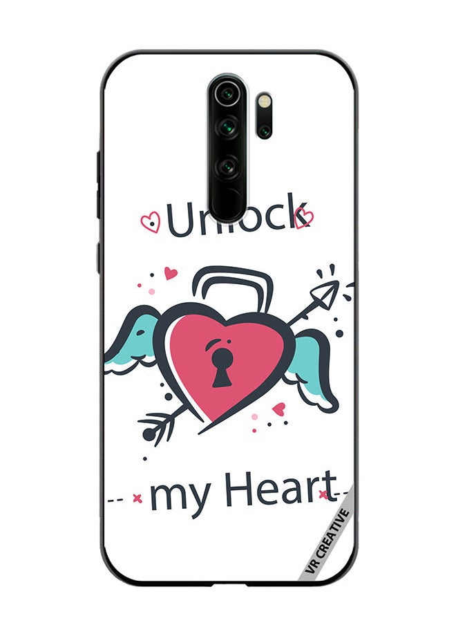VR CREATIVE Protective Case Cover For Xiaomi Redmi Note 8 Pro Unlock My Heart Design Multicolour  - Image 1