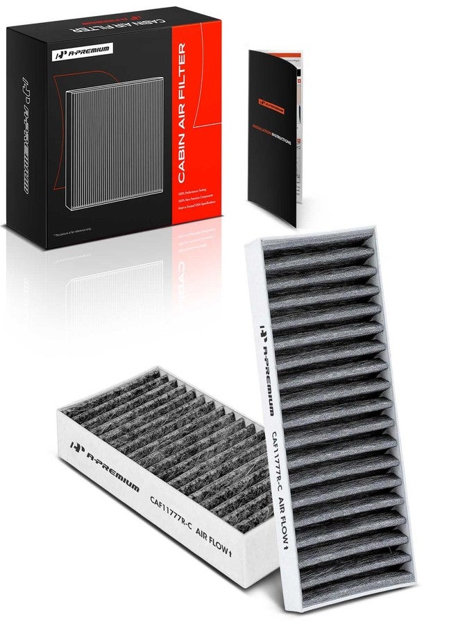 A-Premium 2-PC Cabin Air Filter with Activated Carbon Compatible with Jeep Models - Wrangler 2011 2012 2013 2014 2015 2016 2017, Wrangler JK 2018-3.6L 3.8L V6 - Image 1