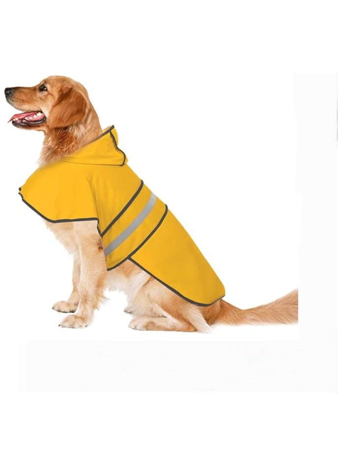 erorex Dog Raincoat Hooded Poncho,Velcro Adjustable Waterproof Dog Raincoat Lightweight Reflective Tape Pet Slicker for Large Dogs - Image 1