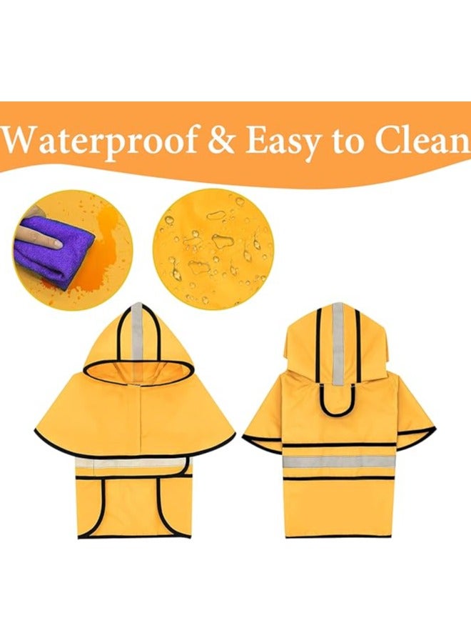 erorex Dog Raincoat Hooded Poncho,Velcro Adjustable Waterproof Dog Raincoat Lightweight Reflective Tape Pet Slicker for Large Dogs - Image 3