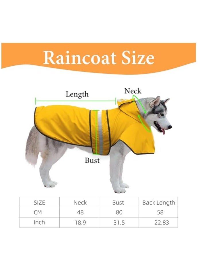 erorex Dog Raincoat Hooded Poncho,Velcro Adjustable Waterproof Dog Raincoat Lightweight Reflective Tape Pet Slicker for Large Dogs - Image 5