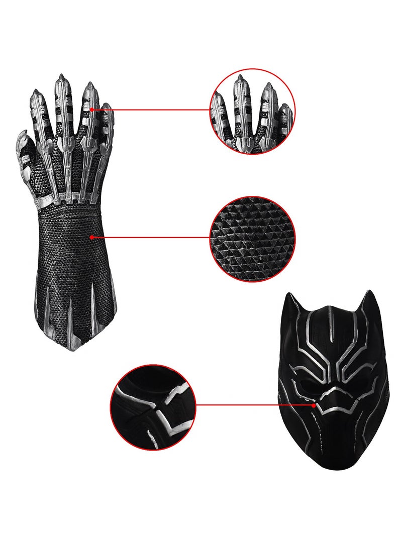 general Black Panther Mask Black Panther Glove Party Dress Up Props - Image 3