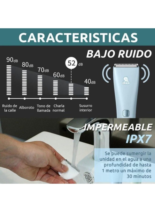 في جي آر ماكينة قص شعر للأطفال بشفرات سيراميكية - ضوضاء منخفضة للغاية - وقت التشغيل: 120 دقيقة - Image 3