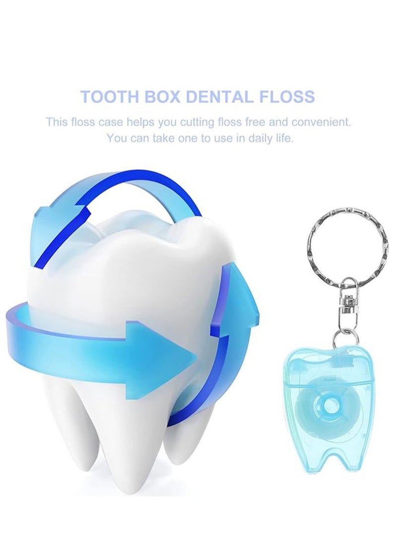 Portable Dental Teeth Floss, Mini Box Floss Picks Keychain Dental Floss for Home and Travel 10pcs