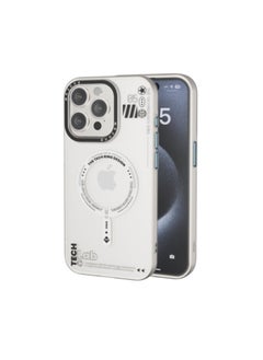 Mezone Tech iPhone 15 Pro Max Matte MagSafe Case, Shockproof & Anti-Yellowing Phone Case Reinforced Corners with Airguard, White  - Image 1
