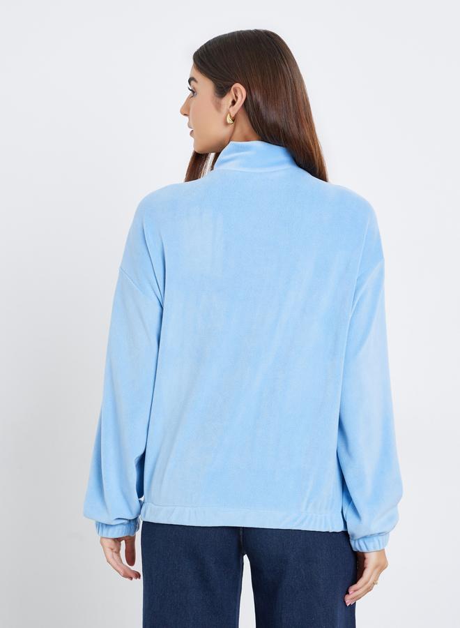 ستايلي سويت شيرت فليس بسحاب نصف الطول - Image 5