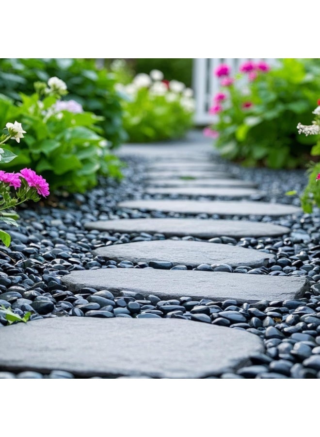 MirageBotanics 1-5Kg Black Pebbles for Indoor Plants, River Rocks for Landscaping, 1.5-7.0cm Decorative Rocks for Planters and Pot, High Polished Stones for Vase Filler Fish Tank Garden - Image 3