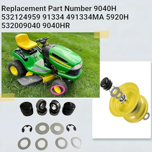 DEEG 4PCS Lawn Mower Front Wheel Bushing to Bearing Conversion Kit Replaces Craftsman,Husqvarna,Murray,Sears,AYP,Poulan,Toro 9040H,532009040 532124959 OEM Upgrade Riding Lawn Mower Front Wheel Parts - Image 4