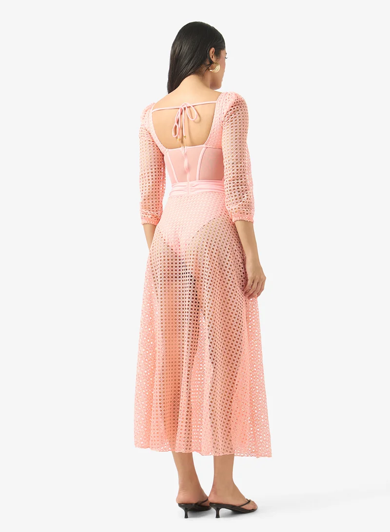 Soleira Lace Croset Sheer Dress