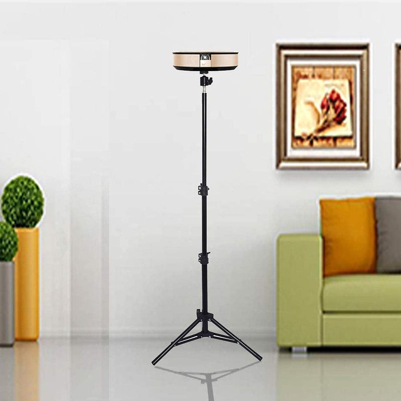 Coret Projector Tripod Stand, 16" to 41" Portable, 360° Rotatable Head, Adjustable Height, Black, PET and Steel - Image 4