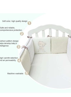 DUNISO 6 Pieces of Baby crib protective pads, male and female universal pure cotton rectangular surround pads, children's bed surround, soft, breathable and anti collision, 30cm * 30cm  - Image 3