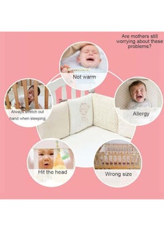 DUNISO 6 Pieces of Baby crib protective pads, male and female universal pure cotton rectangular surround pads, children's bed surround, soft, breathable and anti collision, 30cm * 30cm  - Image 4