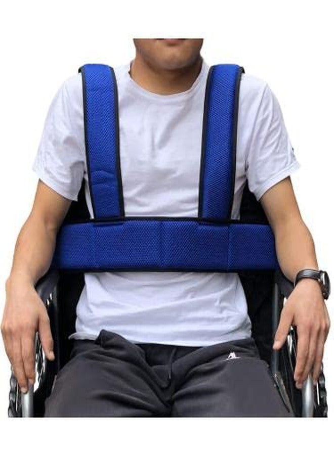 Dhadh Wheelchair Seat Belt Torso Support Vest for Patient, Elderly & Disabled, Adjustable Full Body Harness Prevent Tilting or Falling & Keep User Upright, Chest Waist Band with Easy Release Buckles - Image 1