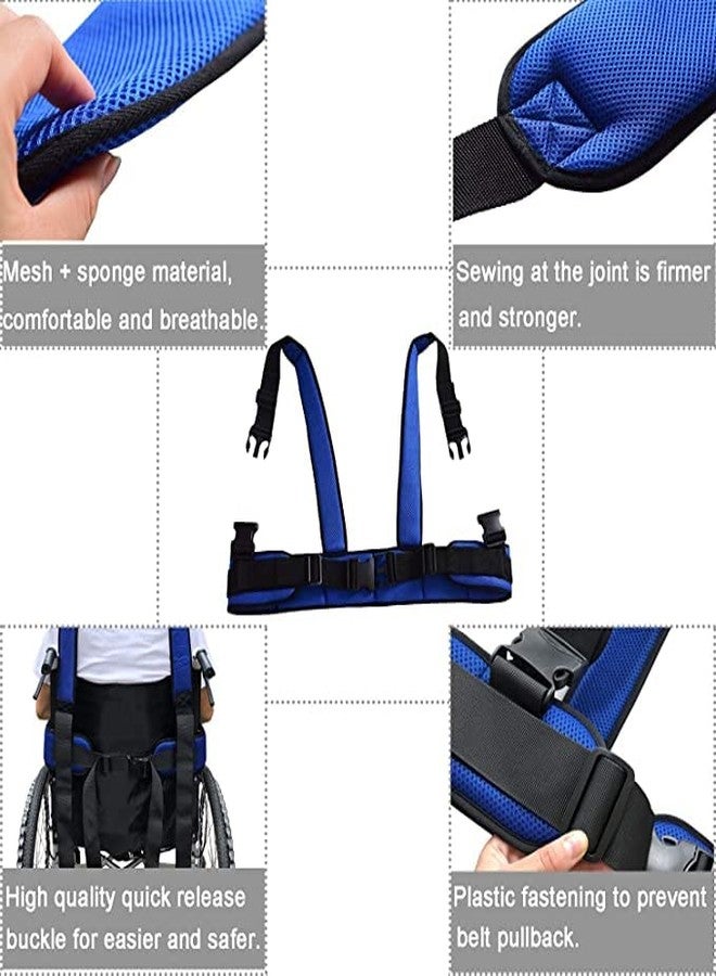 Dhadh Wheelchair Seat Belt Torso Support Vest for Patient, Elderly & Disabled, Adjustable Full Body Harness Prevent Tilting or Falling & Keep User Upright, Chest Waist Band with Easy Release Buckles - Image 3