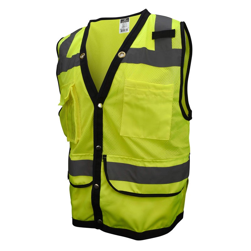 Radians SV592ZGD2X Class 2 Heavy Duty Surveyor Safety Vest Green Mesh Solid 2XLarge