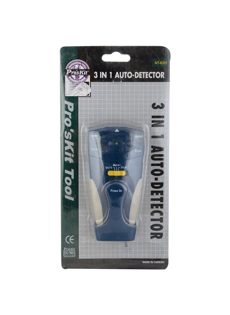 Pro'skit Proskit NT-6351, 3 In 1 Auto-Detector (Metal/Voltage/Stud Detector) (Pack of 1)  - Image 1