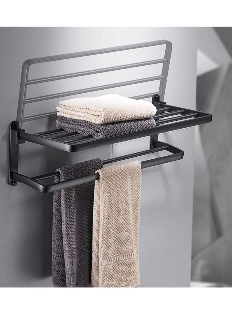 Arabest Towel Racks for Bathroom, Foldable Towel Rack Bathroom Storage Shelf, Towel Bar Shower Caddy Bathroom Organizer  - Image 3