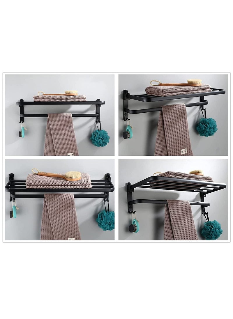 Arabest Towel Racks for Bathroom, Foldable Towel Rack Bathroom Storage Shelf, Towel Bar Shower Caddy Bathroom Organizer  - Image 5