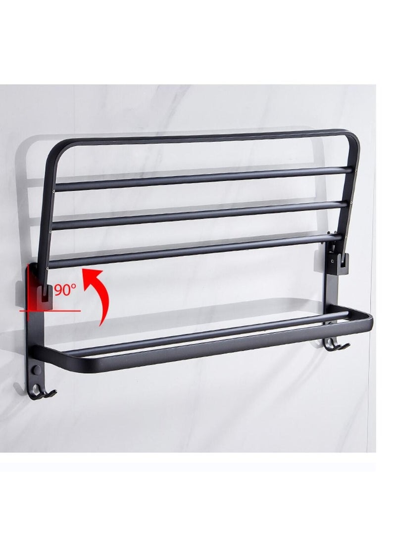 Arabest Towel Racks for Bathroom, Foldable Towel Rack Bathroom Storage Shelf, Towel Bar Shower Caddy Bathroom Organizer  - Image 4