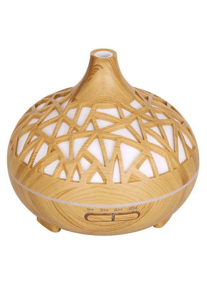 Generic 500ml Aroma Diffuser with 4 Timers, Auto Shut Off, Cool Mist Humidifier for Bedroom Office, light wood color  - Image 2