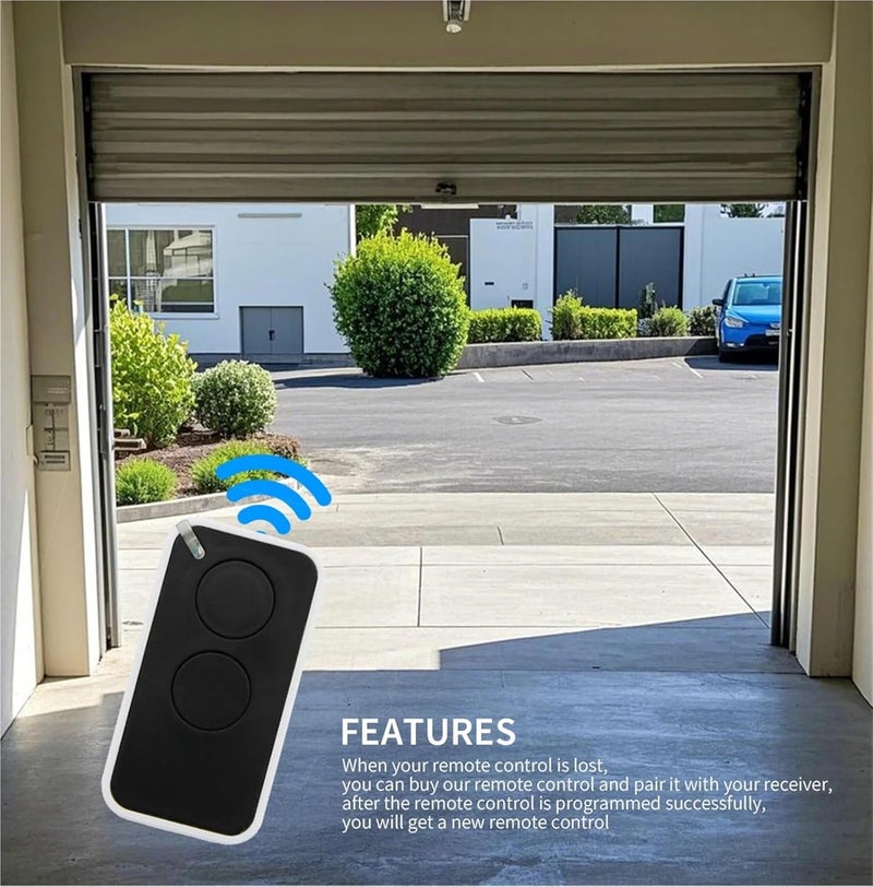 Garage Door Remote, 1-10pcs 433Mhz 433.92Mhz Rolling Code Garage Door Remote Control(Black-10pcs) - Image 5