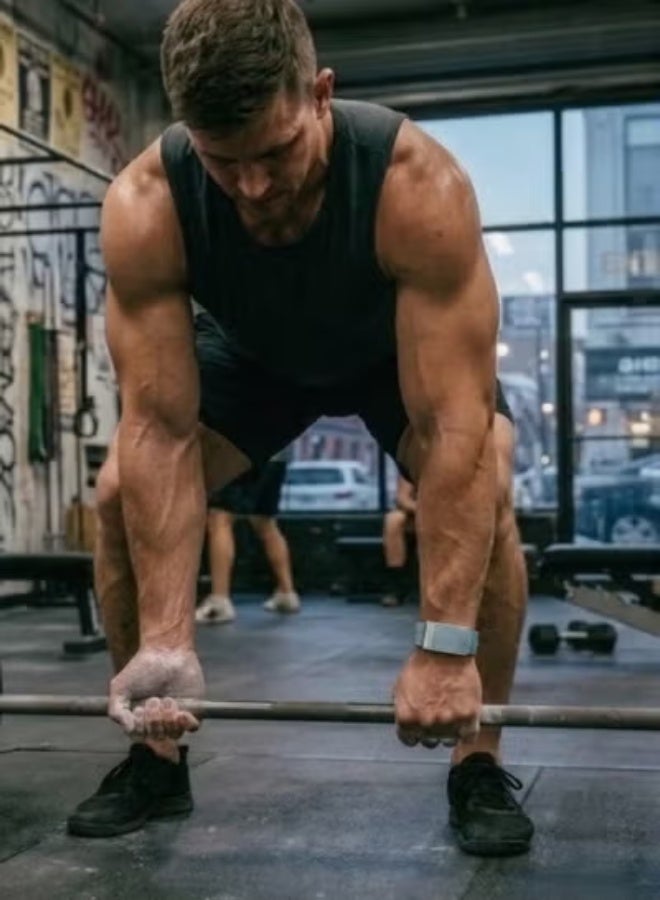 سوار معصم بديل فائق الجودة من طراز SuperKnit Sport، حزام لياقة بدنية من النايلون المنسوج جيد التهوية مع مشبك معدني قابل للتعديل، لون أزرق فاتح. - Image 3