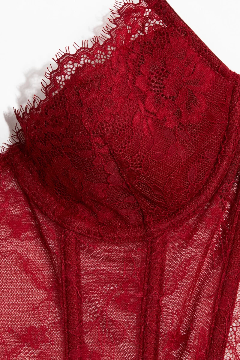H&M Padded-Cup Lace Bustier