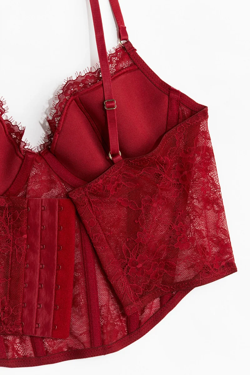 H&M Padded-Cup Lace Bustier